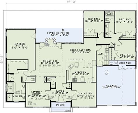 4 bedroom 8x12m house description: Neo-Traditional 4 Bedroom House Plan - 59068ND | 1st Floor ...