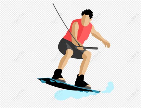 Man Water Skiing On One Ski Royalty Free Vector Clip Art Clip Art Library