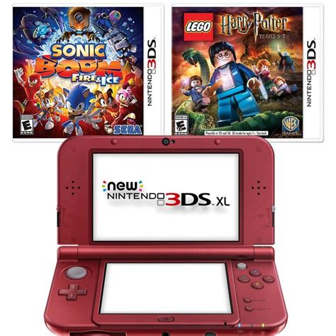 Nintendo New 3ds Xl Red Blast From The Past Adventure System Bundle