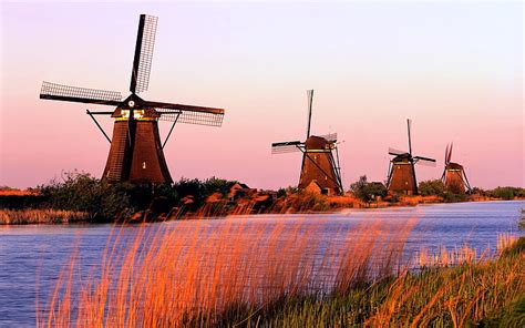Online Crop Hd Wallpaper Netherlands Windmills Photo Hd Wallpaper