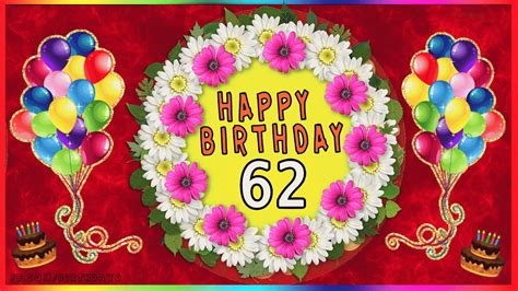 62th Birthday Images  Greetings Cards For Age 62 Years
