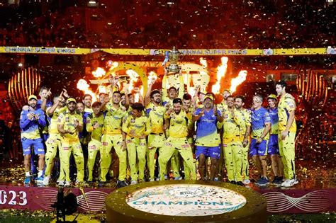 Chennai Super Kings Csk Crowned Ipl 2023 Champions Ms Dhoni Joins