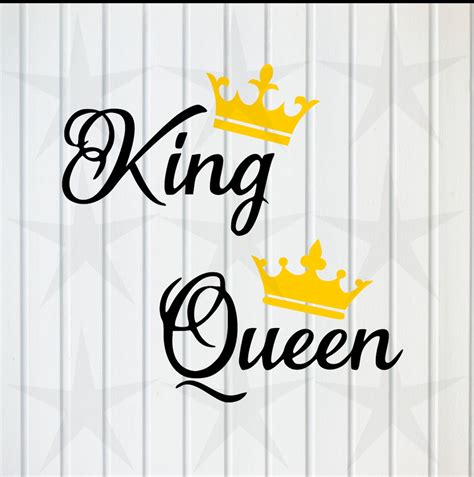 King And Queen Svg King Svg Queen Svg Clipart Cricut Etsy Uk