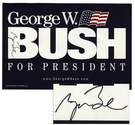 Lot Detail George W Bush Signed 19 X 125 Presidential Campaign