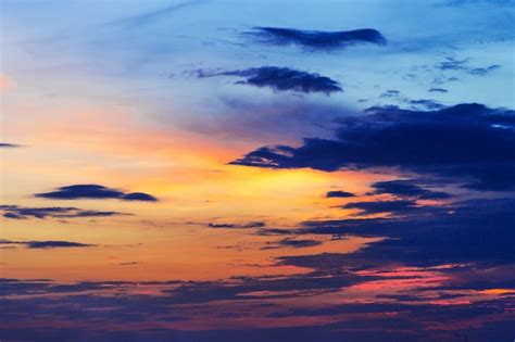 Premium Photo Colorful Dramatic Sky With Clouds At Sunset