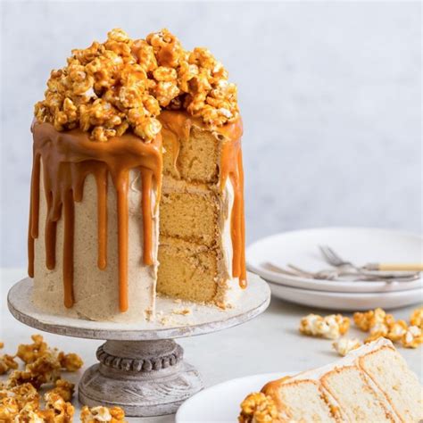 Salted Caramel Popcorn Cake Gluten Free The Loopy Whisk