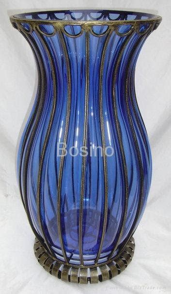 Glass Vase Metal Vase Bsn2001 China Manufacturer Metal Crafts Crafts Products