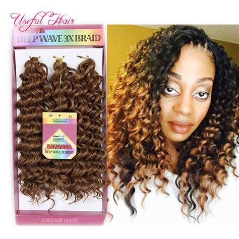 2021 10inch Deep Wave Synthetic Braided Style 10inch Freetress Water