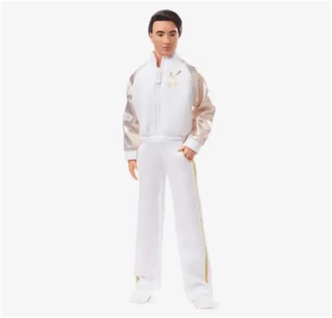 Barbie The Movie Ken Doll In White And Gold Track Suit Exclusive 2023 New