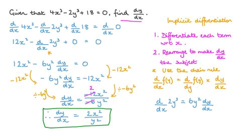 Question Video Finding The First Derivative Of A Function Defined