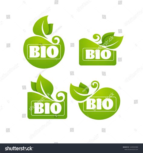 Vector Collection Bright Shine Leaf Signs Stock Vector Royalty Free