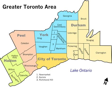 Greater Toronto Area Map Mapsofnet