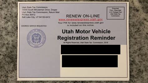 Utah Dmv To End Postcard Registration Reminders