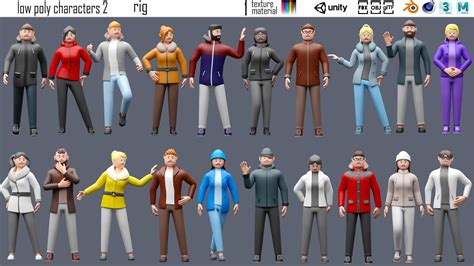 Artstation Cartoon Characters 2 Low Poly 3d Model Game Assets