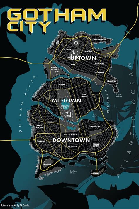 Maps For Adobe On Twitter In 2021 Gotham City Batman Comic Book