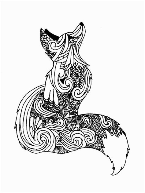 Fox Adult Coloring Book Coloring Pages