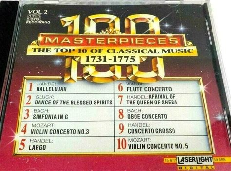 100 Masterpieces The Top 10 Of Classical Music 1731 1775 Vol 2 Cd Ebay