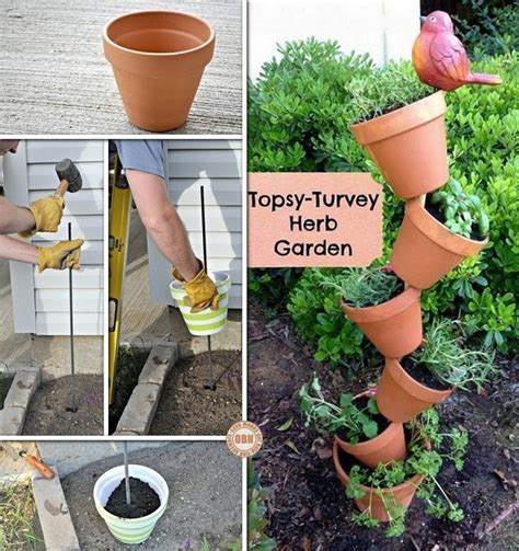 Excellent Diy Topsy Turvy Herb Garden The Owner Builder Network