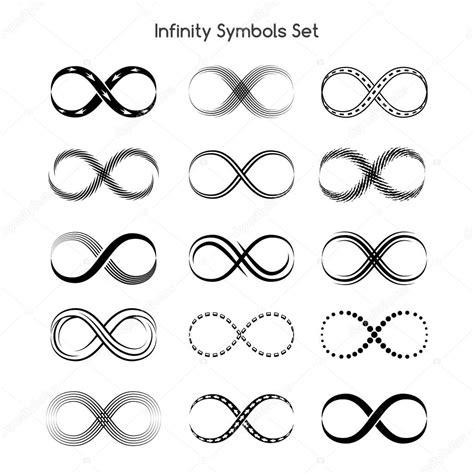 Set Of Infinity Symbols — Stock Vector © Mssa 75535005