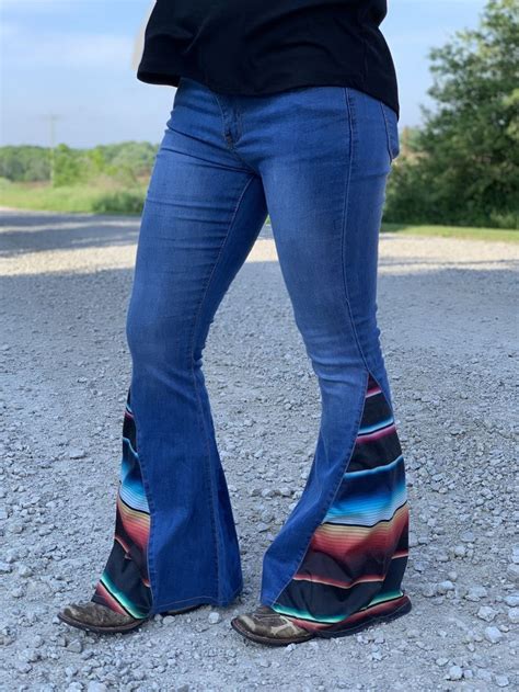 See more ideas about bell bottom pants, bell bottoms, fashion. Denim & Serape Bell Bottom Pants | Bell bottom pants, Bell ...