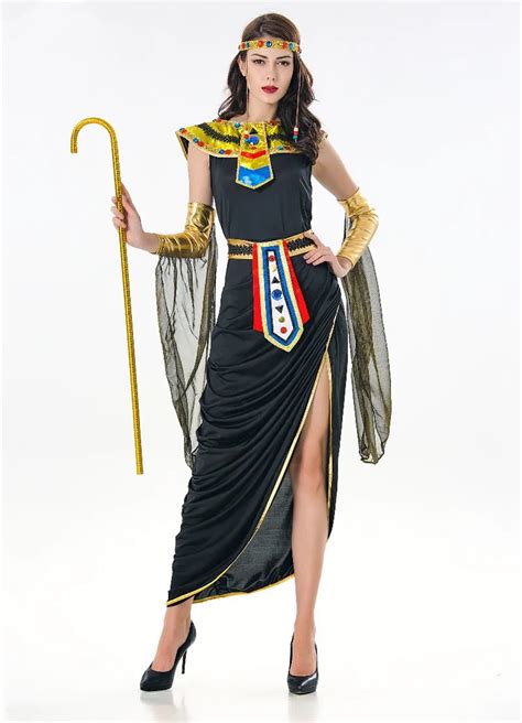 2019 Deluxe Sexy Egyptian Cleopatra Costume Ladies Cleopatra Roman Toga Robe Costume Halloween