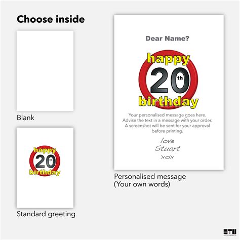 Funny 20th Happy Birthday Card For Him For Her 20 Birthday Etsy