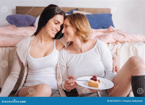 Two Gorgeous Women Passionate About Each Other Stock Photo Image Of
