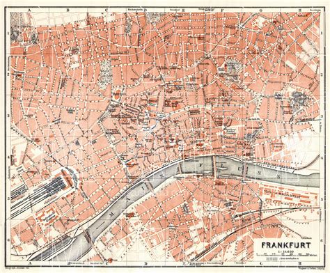 Old Map Of Frankfurt Am Main In 1906 Buy Vintage Map Replica Poster
