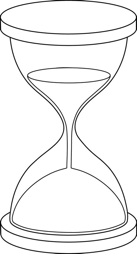 Hourglass Line Art Free Clip Art