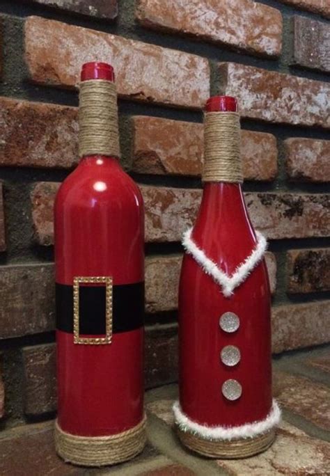 15 Christmas Craft Ideas With Wine Bottles Christmas Wine Bottles