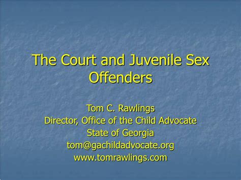 Ppt The Court And Juvenile Sex Offenders Powerpoint Presentation Free Download Id5375597