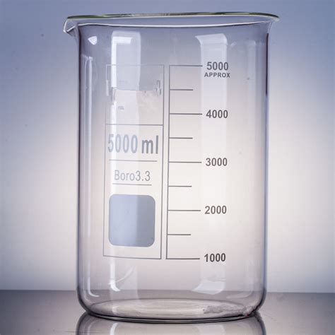 5000มิลลิลิตรบีกเกอร์แก้ว5lแบบฟอร์มต่ำห้องปฏิบัติการborosilicateแก้วxwj