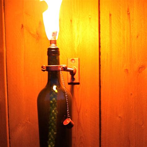 Mounted Wine Bottle Tiki Torches The Green Head