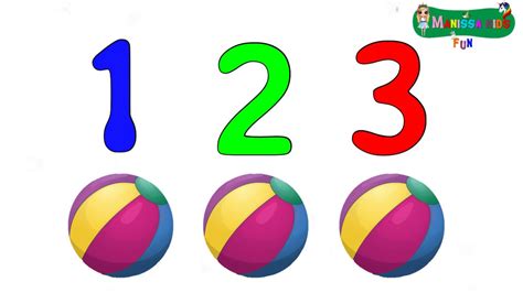 Learning Numbers 1234 For Kids With Counting Counting Balls Numbers