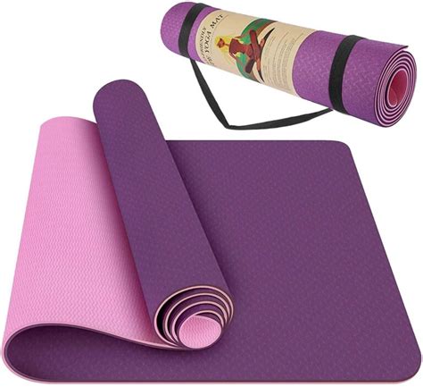 yoga mat non slip fitness exercise mat high density padding to avoid sore knees perfect for