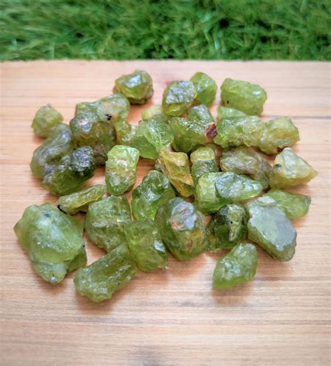 Natural Raw Peridot Stone Rough Gemstone Heart Chakra Etsy