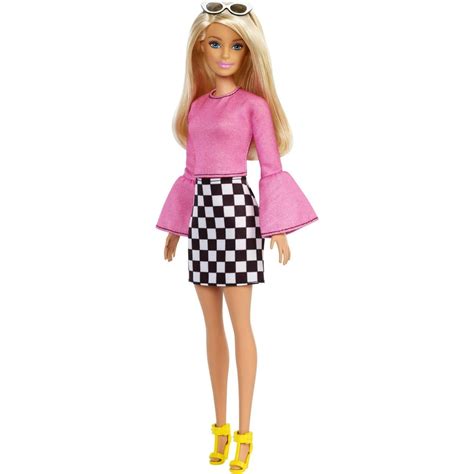 Barbie Fashionistas Doll Original Body Type With Checkered Skirt