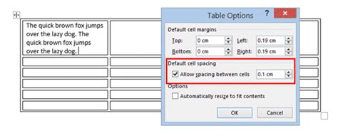 Table Cell Margins And Spacing Options In Word Office Watch