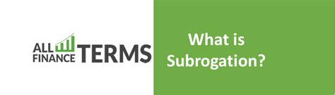 Understand the principle of subrogation in insurance and how does subrogation help indemnity means compensation paid by the insurance company to the policyholder for the loss/damage suffered. What is Subrogation? Definition By All Finance Terms