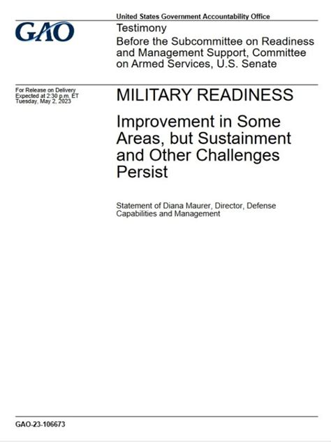 Us Navy Readiness Down Army And Marines Improve Gao