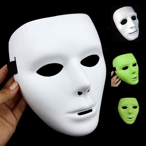 Halloween Party Decorative Props Horror Ghost Face Mask White Face Mask
