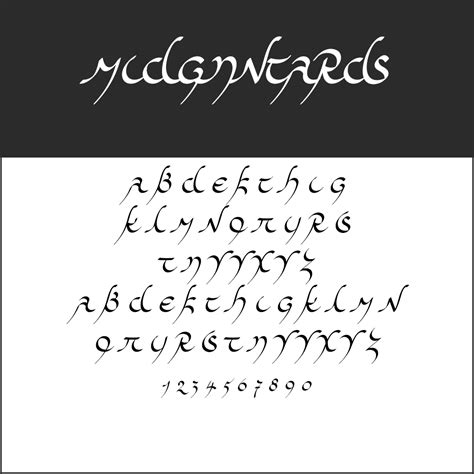 Lord Of The Rings Fonts Free Download Of Elvish Typefaces