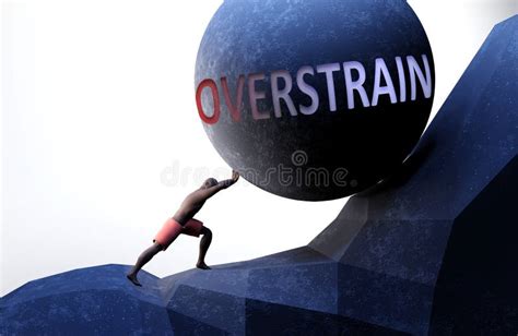 Overstrain As A Problem That Makes Life Harder Symbolized By A Person
