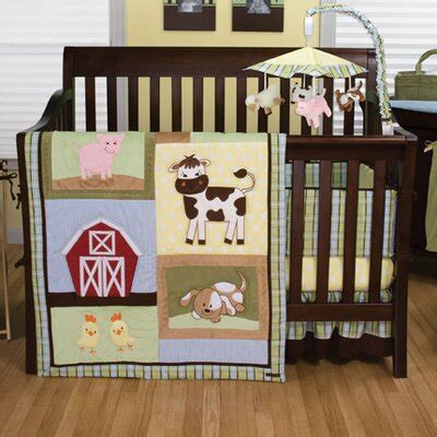 A basic baby bedding set includes everything baby needs for a good night of rest. Trend Lab Baby Barnyard 3 Piece Crib Bedding Set | Wayfair