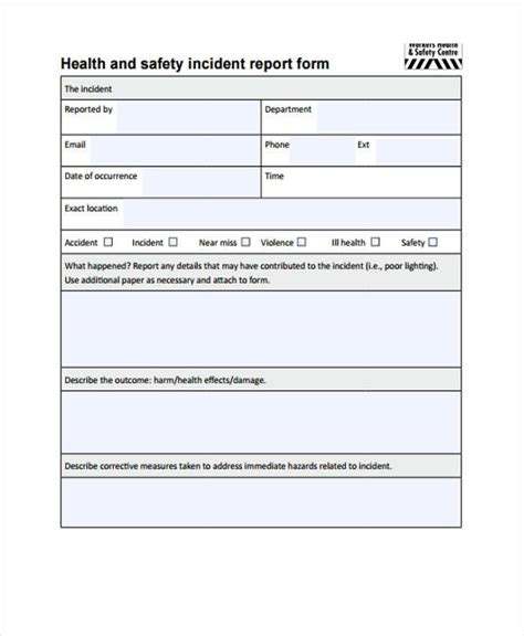 Safety Employee Incident Report Form Hot Sex Picture