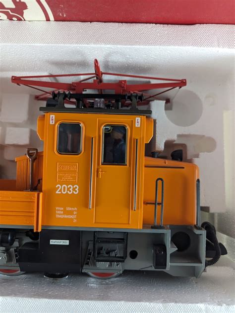 Lgb 2033 Schoema Electric Work Locomotive Train Orange G Scale Box