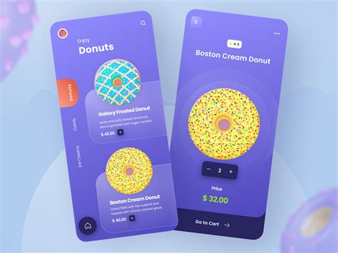 Donut App Ui Design By Devesh Bairagi For Nickelfox Uiux Design On