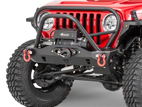 Jcr Offroad Mauler Front Recessed Winch Stubby Bumper For 97 06 Jeep