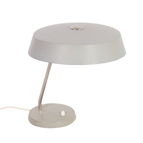 Philips Desk Lamp 1960s Grey Metal Table Lamp 62968