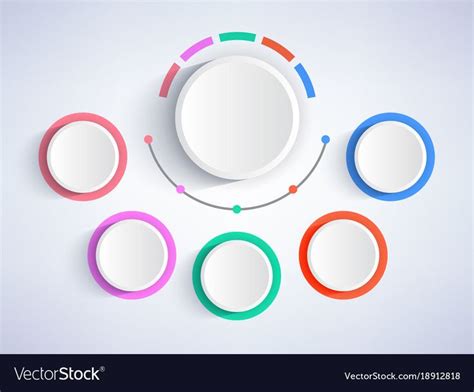Four Circles With Different Colors And Shapes On A White Background